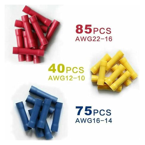 200 Pcs Direct Butt Wire Terminal Splicing Crimp Insulated Copper Cold Pressed Terminal Wire Connector BV1.25 BV2 BV5.5 in Kuwait