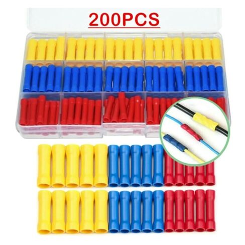 200 Pcs Direct Butt Wire Terminal Splicing Crimp Insulated Copper Cold Pressed Terminal Wire Connector BV1.25 BV2 BV5.5 in Kuwait