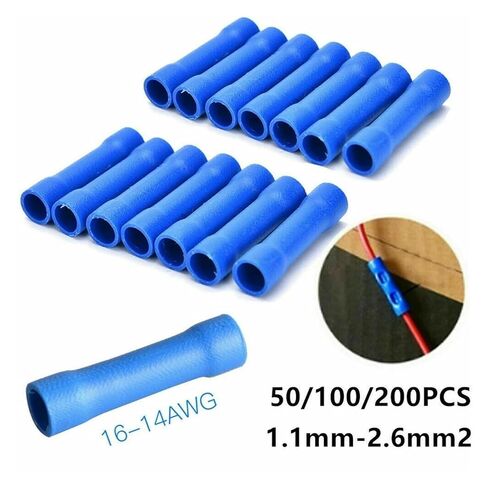200 Pcs Direct Butt Wire Terminal Splicing Crimp Insulated Copper Cold Pressed Terminal Wire Connector BV1.25 BV2 BV5.5 in Kuwait