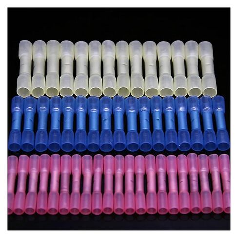 25-Pack 22-10AWG Electrical Heat Shrink Sealed Butt Crimp Insulated Waterproof Electrical Wire Connector Assortment in Kuwait
