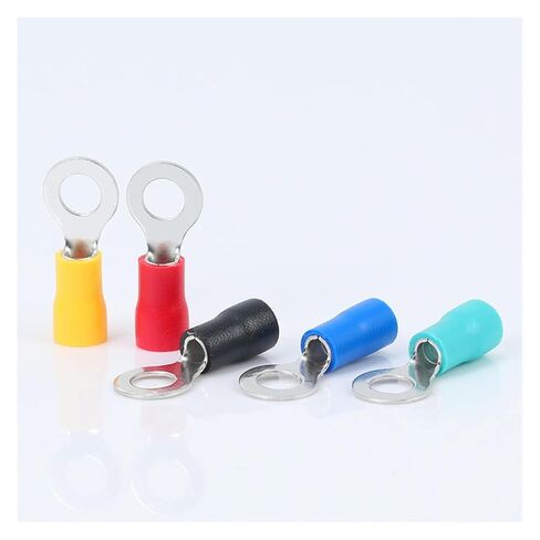 50 PCS RV Terminal Lug Wire Connector Insulated Cable Connector Ring Crimp Terminal RV1.25/2/5.5 22-10AWG 0.5-6mm2 (Color : RV2-6, Size : 50PCS) in Kuwait