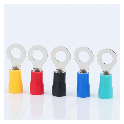 50 PCS RV Terminal Lug Wire Connector Insulated Cable Connector Ring Crimp Terminal RV1.25/2/5.5 22-10AWG 0.5-6mm2 (Color : RV2-6, Size : 50PCS) in Kuwait