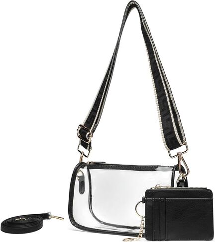 Clear Crossbody Bag for Stadium Events Approved, Small Purse HandBags Cute Shoulder Bag for Sports Concerts in Saudi Arabia