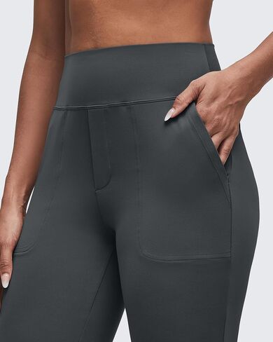 G4Free BareFeel Flare Yoga Pants Women High Waisted Bootcut Leggings with Pockets Dress Work Pant Petite/Regular/Tall in Saudi Arabia