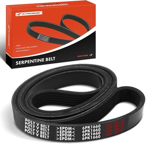 A -Premium Engine Drive Drive Belt متوافق مع فولكس واجن - 1999-2003 - جيتا ، الجولف ، بيتل ، L4 1.9L in Saudi Arabia