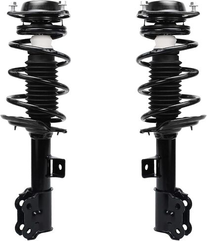 Detroit Axle - 10pc مجموعة التعليق الأمامية لعام 2011-2016 Hyundai Elantra 2012 2013 2014 ، 2 Struts Ready ، 4 Rods Inner & Outer Tie ، وربطان من شريط التأثير ، و 2 أحذية ، وتجمعات صدمات بديلة ، in Saudi Arabia