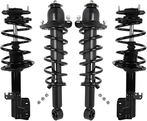 Detroit Axle - 4pc Struts for 2014-2019 Toyota Corolla [1.8L], 4 Front Rear Strut w/Coil Spring Assemblies 2015 2016 2017 2018 Replacement Suspension Quick Install Ready Struts Shocks Assembly in Saudi Arabia