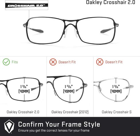 عدسات استبدال Revant لنظارات شمسية Oakley Crosshair 2.0 ، والخيارات المستقطبة ، ومكافحة الخدش ومقاومة التأثير in Saudi Arabia