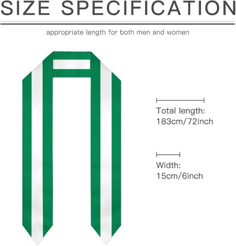 Flag Graduation Stoles for Men and Women, Graduation Shawl Sash for International Graduation's Day in Kuwait