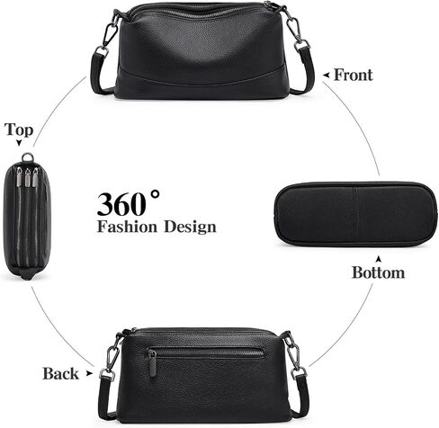 أكياس Gaekeao Crossbody للنساء صغيرات صليب الجسم حقيبة جلدية حقيقية حقيبة حقيبة مع حزام قابل للتعديل in Kuwait