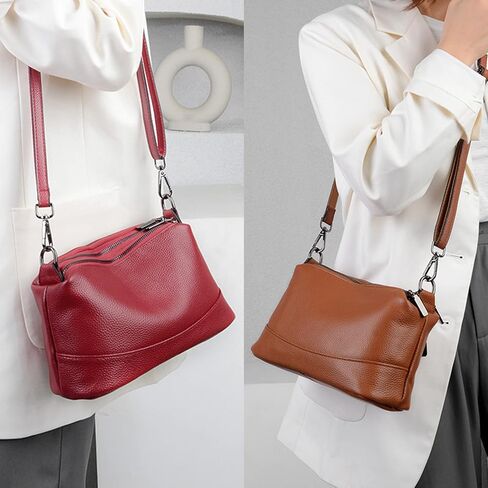 أكياس Gaekeao Crossbody للنساء صغيرات صليب الجسم حقيبة جلدية حقيقية حقيبة حقيبة مع حزام قابل للتعديل in Kuwait