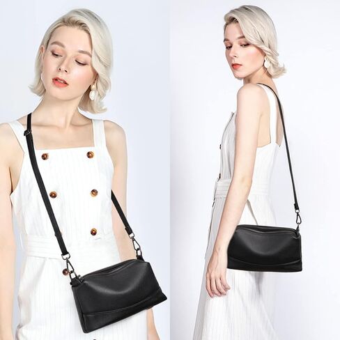 أكياس Gaekeao Crossbody للنساء صغيرات صليب الجسم حقيبة جلدية حقيقية حقيبة حقيبة مع حزام قابل للتعديل in Kuwait