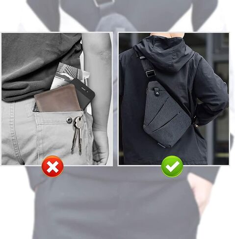 أكياس Crossbody المضادة للسرقة للنساء ، 2025 حقيبة سفر جديدة مضادة للسرقة ، وتصميم أكياس كتف مضاد للسرقة للسفر ، والرياضة (الأرجواني الفاتح-الكتف الأيمن) in Saudi Arabia