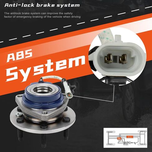DRIVESTAR 513236 Front Left/Right Wheel Hub & Bearing Assembly w/ABS for Buick Terraza 2006-07, for Chevy Uplander 2006-09, for Pontiac Montana 2006, for Saturn Relay 2006-07, 6 Lug w/ABS in Saudi Arabia