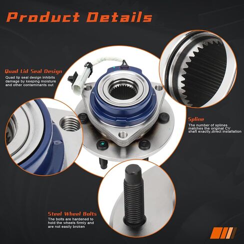DRIVESTAR 513236 Front Left/Right Wheel Hub & Bearing Assembly w/ABS for Buick Terraza 2006-07, for Chevy Uplander 2006-09, for Pontiac Montana 2006, for Saturn Relay 2006-07, 6 Lug w/ABS in Saudi Arabia