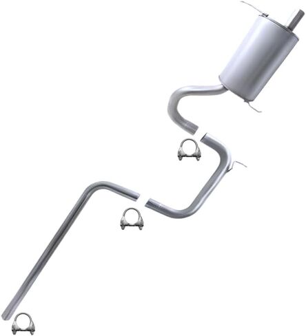 Northeastern Exhaust | Stainless Steel Intermediate Pipe & Muffler Exhaust System Kit Compatible for Chrysler PT Cruiser 2001-2010 2.4L | Free Clamps Included | Automotive Replacement Part in Saudi Arabia