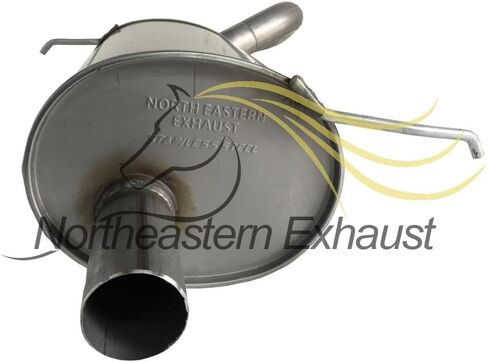 Northeastern Exhaust | Stainless Steel Intermediate Pipe & Muffler Exhaust System Kit Compatible for Chrysler PT Cruiser 2001-2010 2.4L | Free Clamps Included | Automotive Replacement Part in Saudi Arabia