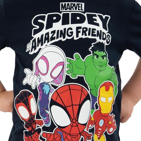 Marvel Spidey and His Amazing Friends Shirt 3 Pack, Boys T-Shirts for Summer, Pack of 3 Boys Tshirt, Kids Cotton T Shirt in Saudi Arabia
