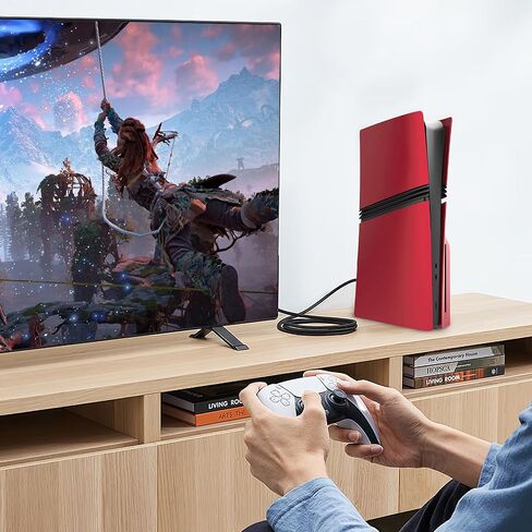 Peyanz faceplate للحصول على وحدة تحكم PS5 Pro ، لوحة الغطاء ، قذيفة ABS ، الجلد المضاد للخلع ، مقاومة للغبار (أسود) in Kuwait