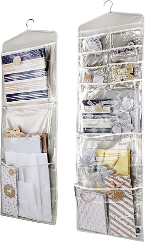 Large Double-Sided Hanging Gift Bag Organizer and Tissue Paper Holder (Black) in Saudi Arabia