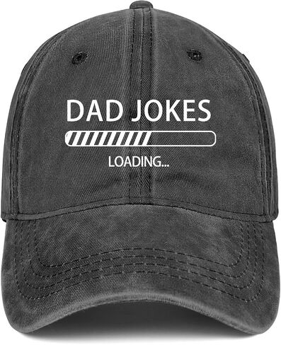 Dad Jokes Hat for Dad Papa Fathers Day Birthday Gifts for Men Dad from Daughter Son - Funny Black Dad Baseball Cap in Saudi Arabia