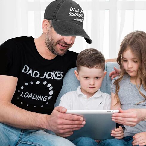 Dad Jokes Hat for Dad Papa Fathers Day Birthday Gifts for Men Dad from Daughter Son - Funny Black Dad Baseball Cap in Saudi Arabia