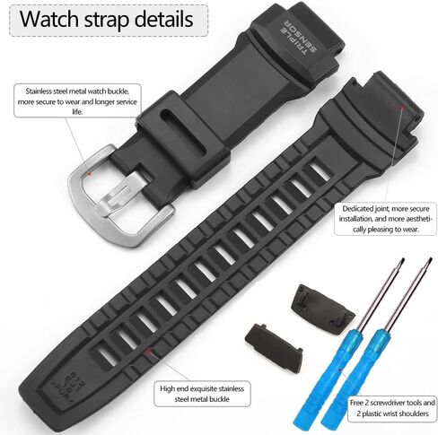 راتنج فرقة متوافقة مع Casio PRW3500 Series Men's Sport Watch STRAP 10412702 BATHFINDER BANDICE BAND FOR PRO TREK PRG260 PRG550 in Saudi Arabia