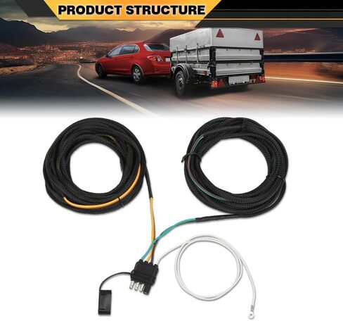 Trailer Tail Light Wiring Harness Kit 25 FT 4 Pin 5 Wire Wishbone Fit Various Trailers, Marine Boat Trailer, Atv Trailer or Other Cargo Utility Trailer Hitches, Not Fit Motorcycle Trailer Wiring in Saudi Arabia