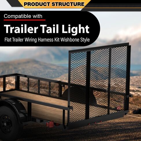 Trailer Tail Light Wiring Harness Kit 25 FT 4 Pin 5 Wire Wishbone Fit Various Trailers, Marine Boat Trailer, Atv Trailer or Other Cargo Utility Trailer Hitches, Not Fit Motorcycle Trailer Wiring in Saudi Arabia