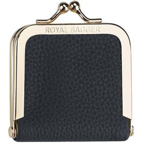 Royal Bagger Genuine Cow Leather Ultra-Slim Mini Jewelry Box, Ring & Necklace Storage, Slim Coin Purse with Kiss Lock for Women 3120 (Deep Purple 1) in Kuwait