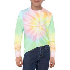 الأولاد Haloumoning Tie Tie Dye Stirts Kids Long Sleeve Crewneck Shirt Hippies Tees Tops 5-14 Years in Kuwait