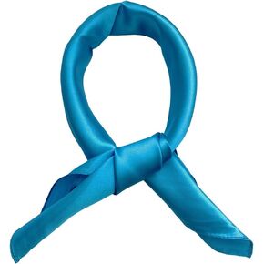 Women’s Solid Color Square Scarf Neckerchief (Blue) in Saudi Arabia