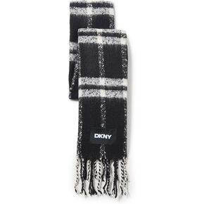 DKNY Womens Plaid Flaffy Bluffy وشاح مع رموش هامش in Saudi Arabia