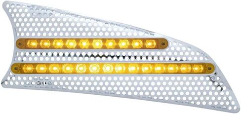 United Pacific 41534 Air Intake LED Light Bar (Kenworth T660, Passenger, Amber LED/Amber Lens),Chrome in Saudi Arabia