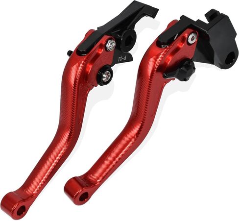 3D Fishbone Pattern Short Brake Clutch Lever for Kawasaki Ninja 500 Z500 2024 2025, CNC Aluminum Alloy Made (Red) in Kuwait