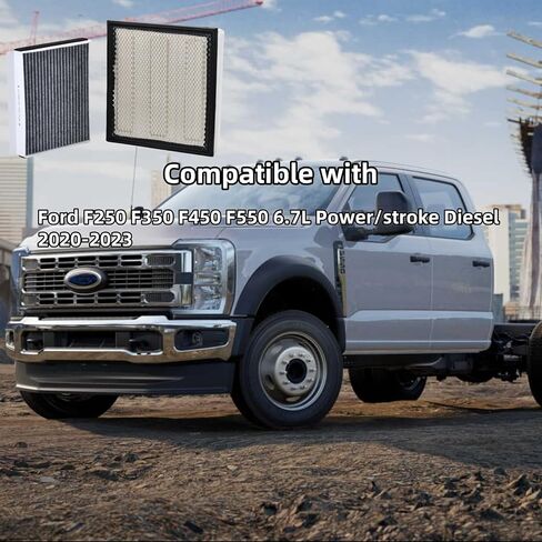 FP79 FA2031 مرشح الهواء للمحرك ومرشح الهواء المقصورة يناسب 2020-2023 FORD F250 F350 F450 F550 6.7L POWER/STREET DIESEL استبدال FA2031 LC3Z-9601B WA10905 FL3Z-19N619-A JL7Z-19N619A in Saudi Arabia
