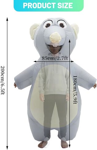 Inflatable Mouse Costume for Adult Blow up Mouse Costume Funny Halloween Party Cosplay Costume Suit in Kuwait