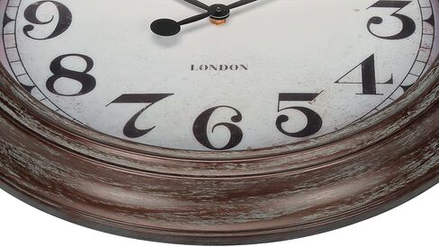 Monarch Specialties I 9049 Clocks, 20" Round, Wall Clock, Antique Brown, Transitional in Saudi Arabia