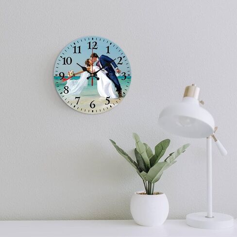 ساعة حائط مخصصة ، ساعة حائط مخصصة مع صورة/صورة نصية غير محددة على مدار الساعة صامتة مخصصة الساعات الحائط الرقمية مخصصة هدية مخصصة لغرفة المعيشة المطبخ ديكور المنزل 9.84 '' ' in Saudi Arabia