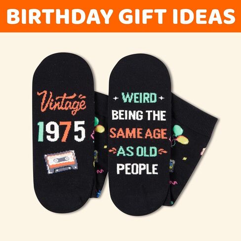 HAPPYPOP Birthday Gift Ideas - 50th 41 45 Year Old Birthday Sock for Woman Man Him Her in Their 40s in Saudi Arabia
