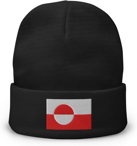 Greenland Beanie - Greenland Flag Assoridered Winter Beanie Hat - Greenland Geil in Kuwait