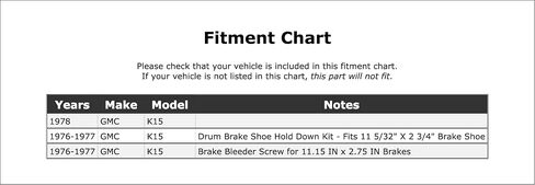 حذاء Brake Brake الخلفي المتوافق مع مجموعة GMC K15 1978 1977 1976 P-2016527 in Saudi Arabia
