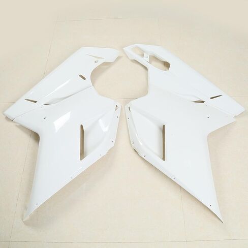 XMT-MOTO ABS Plastic Fairing Bodywork Kit for Ducati 848 1098 1198 2007 2008 2008 2010 2011 2012 (غير مصموم أبيض ، مجموعة واحدة)+الزجاج الأمامي in Saudi Arabia