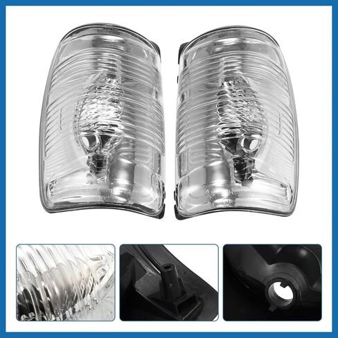 Pair Wing Mirror Turn Signal Indicator Light Lamp Lens Cover for Ford Transit T150 T250 2015 2016 2017 2018 2019 2021 Left & Right Driver & Passenger Side Item Replacement in Saudi Arabia