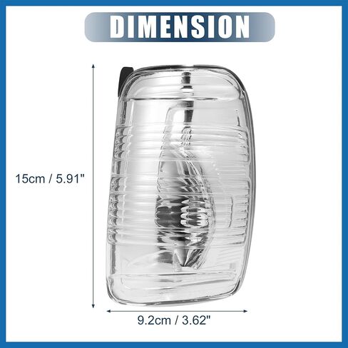 Pair Wing Mirror Turn Signal Indicator Light Lamp Lens Cover for Ford Transit T150 T250 2015 2016 2017 2018 2019 2021 Left & Right Driver & Passenger Side Item Replacement in Saudi Arabia