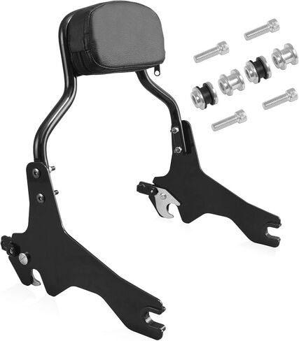 Detachable Backrest Sissy Bar Pack of Sport Luggage Rack for Harley Softail Sport Glide Low Rider FLSB FXLR FXLRS FXLRST 2018-Later Black with Docking Hardware Kit in Kuwait