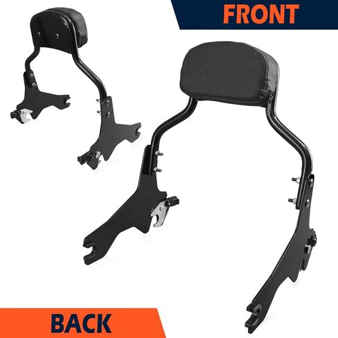 Detachable Backrest Sissy Bar Pack of Sport Luggage Rack for Harley Softail Sport Glide Low Rider FLSB FXLR FXLRS FXLRST 2018-Later Black with Docking Hardware Kit in Kuwait