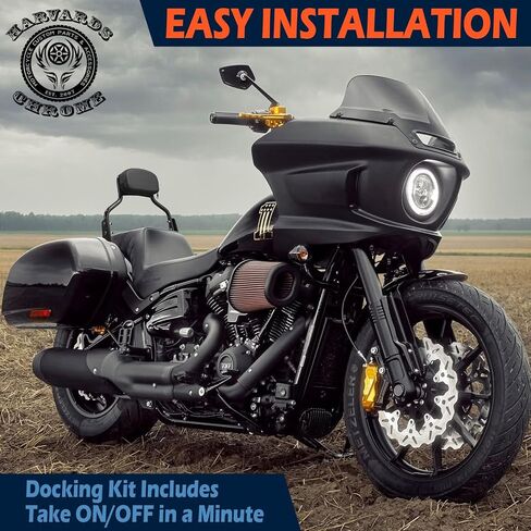 Detachable Backrest Sissy Bar Pack of Sport Luggage Rack for Harley Softail Sport Glide Low Rider FLSB FXLR FXLRS FXLRST 2018-Later Black with Docking Hardware Kit in Kuwait