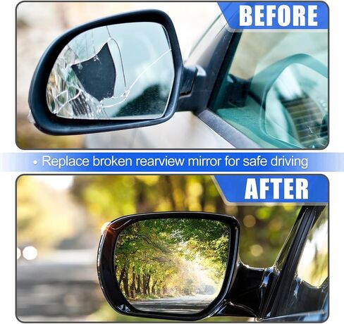 TOP-VIGOR 1-Pack Passenger Side Heated Mirror Glass Compatible with 2009-2017 AUDI Q5, 2010-2015 AUDI Q7, 2014-2017 AUDI SQ5, Right Heated Mirror with Backing Plate, Replace 8R0857536F in Saudi Arabia