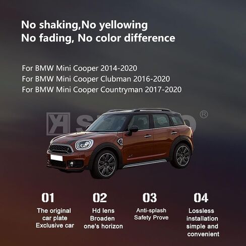 Gassenger Side Mirror Glass لـ BMW Mini Cooper 2014-2020 ، لسيارة BMW Mini Cooper Clubman 2016-2020 ، لسيارة BMW Mini Cooper Countryman 2017-2020 ، الزجاج المسخن الأيمن للمرآة. in Saudi Arabia